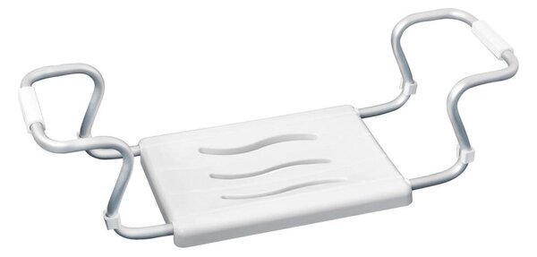 WENKO 17930100-Sedátko do vany SECURA 26x18 cm bílá/stříbrná