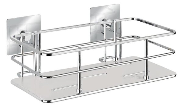 WENKO 23854800-Polička TURBO-LOC QUADRO ED. 24x14,5 cm nerez/lesk. chrom