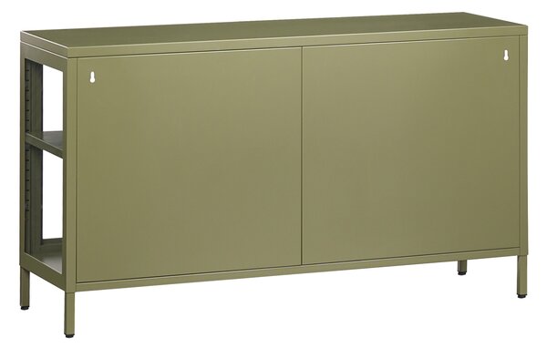 Prosklená komoda NEWPORT Kov 115 cm Zelená