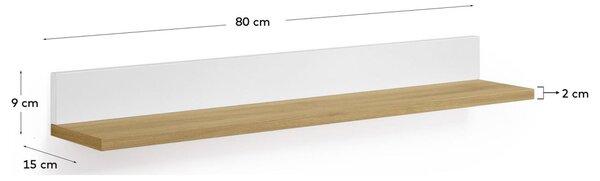 Dubová police Kave Home Abilen II. 80 cm