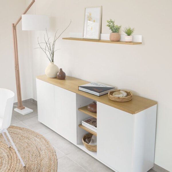 Bílá lakovaná komoda Kave Home Abilen 180 x 36 cm