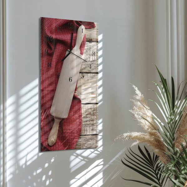 Skleněné hodiny vertikální Váleček zsppc-30x60-00183350