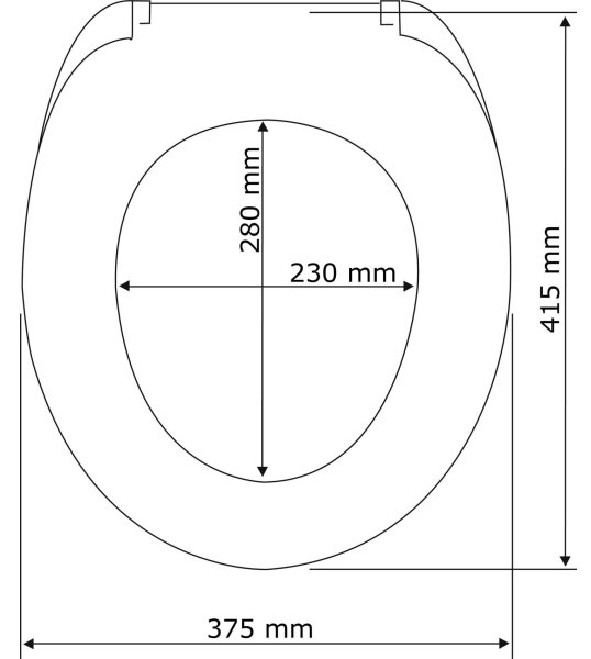 WENKO 22402100-WC sedátko SAMOS 44,5x37,5 cm šedá/stříbrná