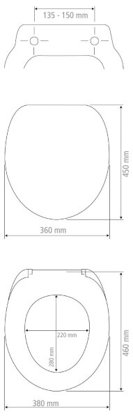 WENKO 105000100-WC sedátko AURORA 45x36 cm bílá