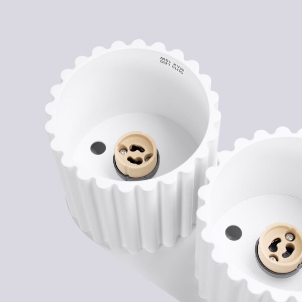 Sollux SL.1780 - Bodové svítidlo AURA 2xGU10/10W/230V bílá