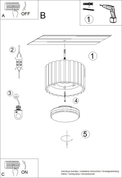 Sollux SL.1822 - Bodové svítidlo AURA 1xGX53/10W/230V 6 cm červená
