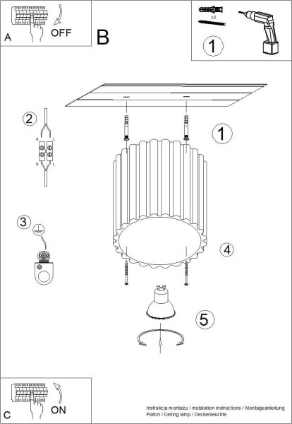 Sollux SL.1819 - Bodové svítidlo AURA 1xGU10/10W/230V 10 cm červená