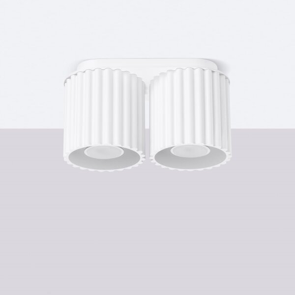 Sollux SL.1780 - Bodové svítidlo AURA 2xGU10/10W/230V bílá