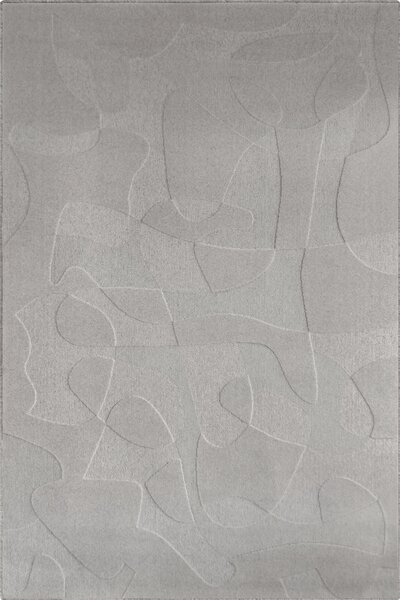 Kusový koberec vlněný Agnella Morphic Botanica šedý Rozměr: 133x195 cm
