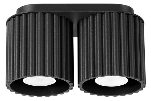 Sollux SL.1785 - Bodové svítidlo AURA 2xGU10/10W/230V černá