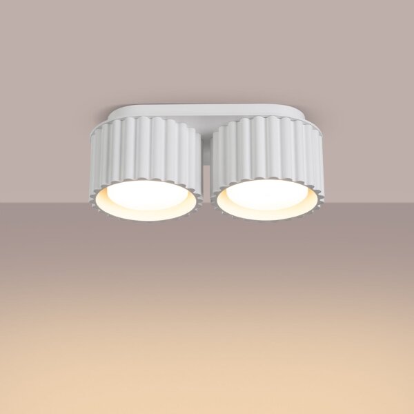 Sollux SL.1783 - Bodové svítidlo AURA 2xGX53/10W/230V bílá