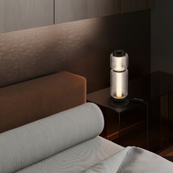 Nova Luce Skleněná stolní LED lampa Liessa