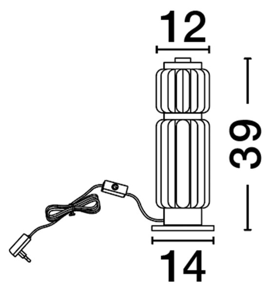 Nova Luce Skleněná stolní LED lampa Liessa
