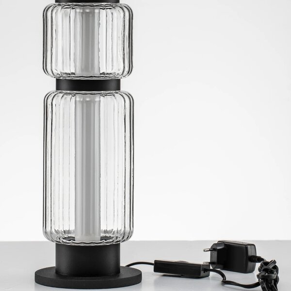 Nova Luce Skleněná stolní LED lampa Liessa