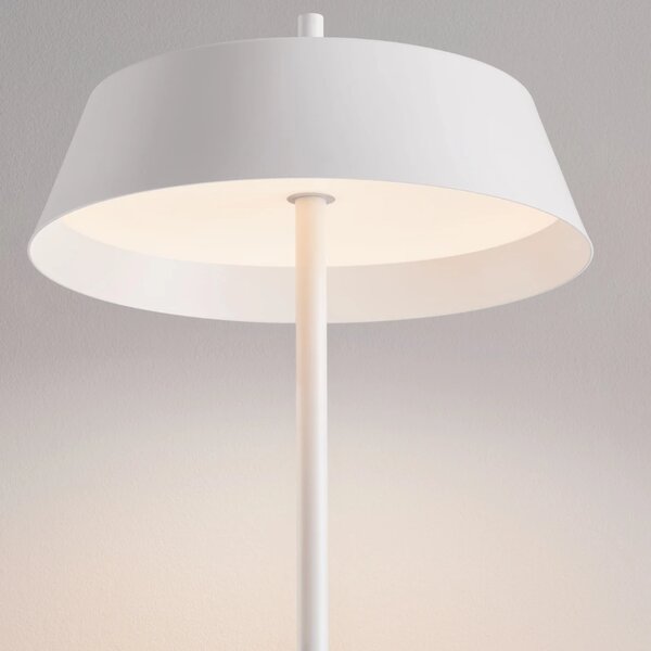 Nova Luce Bílá kovová stojací LED lampa Velio 147 cm