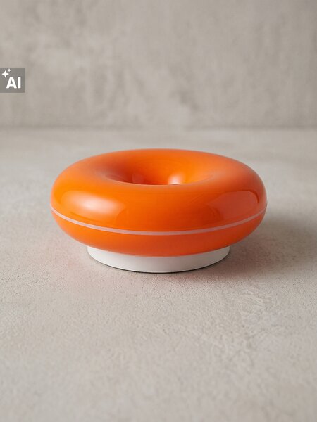 Sinsay - LED stolní lampička ve tvaru donutu - oranžová