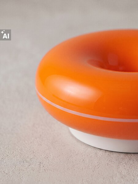 Sinsay - LED stolní lampička ve tvaru donutu - oranžová