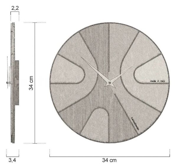 Designové hodiny 10-040-5 CalleaDesign AsYm 34cm