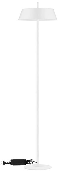 Nova Luce Bílá kovová stojací LED lampa Velio 147 cm