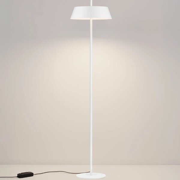 Nova Luce Bílá kovová stojací LED lampa Velio 147 cm