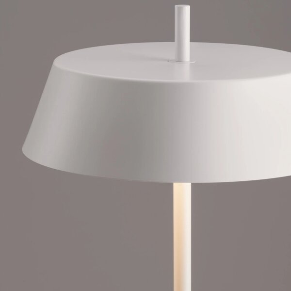 Nova Luce Bílá kovová stojací LED lampa Velio 147 cm