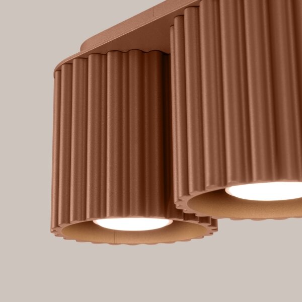Sollux SL.1805 - Bodové svítidlo AURA 2xGU10/10W/230V hnědá