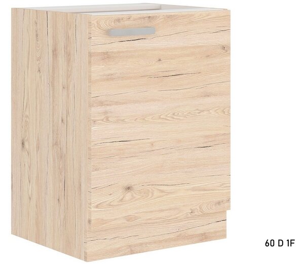 Kuchyňská skříňka dolní s pracovní deskou BORDEAUX 60 D 1F, 60x82x52, dub Bordeaux
