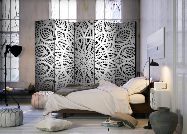 Murando DeLuxe Paraván bílá mandala Velikost: 225x172 cm