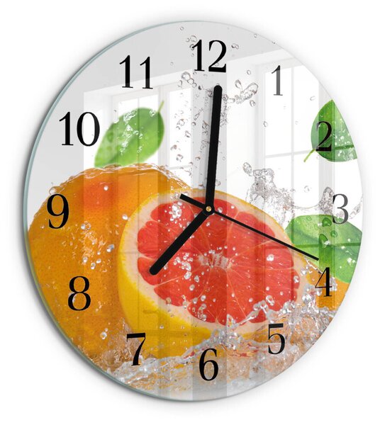 Skleněné nástěnné hodiny Grapefruit zsoc-fi30-00175914