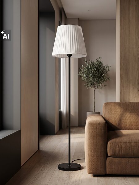 Sinsay - Stojací lampa s látkovým stínidlem - krémová