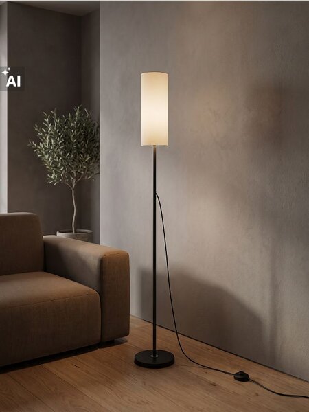 Sinsay - Stojací lampa s látkovým stínidlem - béžová