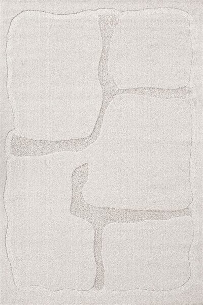 Kusový koberec vlněný Agnella Morphic Organica světle šedý Rozměr: 133x195 cm