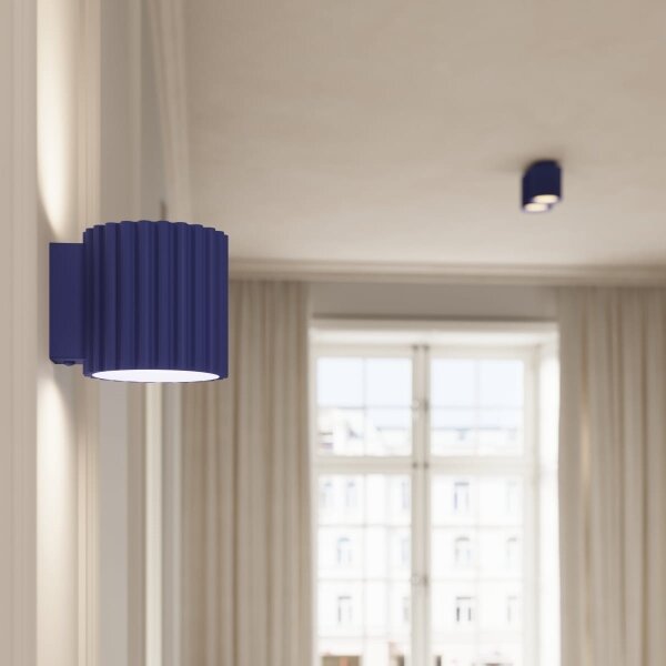 Sollux SL.1810 - Bodové svítidlo AURA 2xGU10/10W/230V modrá