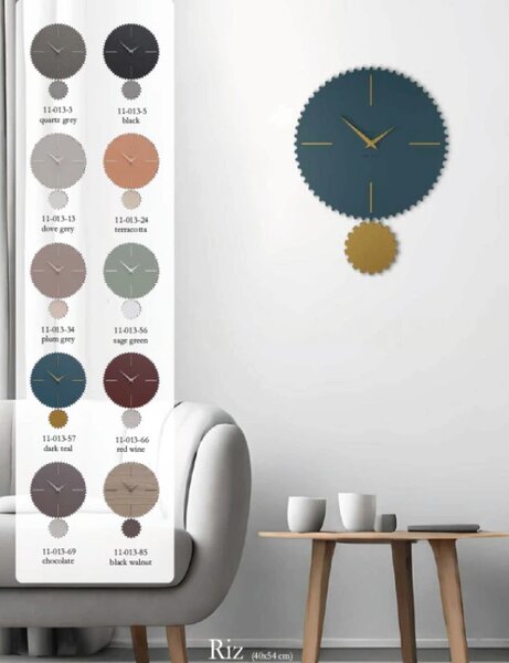 Designové kyvadlové hodiny 11-013-5 CalleaDesign Riz 54cm