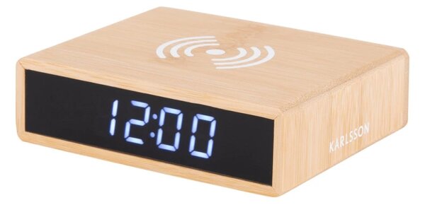 LED budík-hodiny 5934 Karlsson s nabíječkou smartphonů 10cm