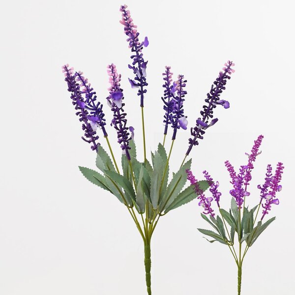 Umělá kytice levandule fialová/tmavě fialová
