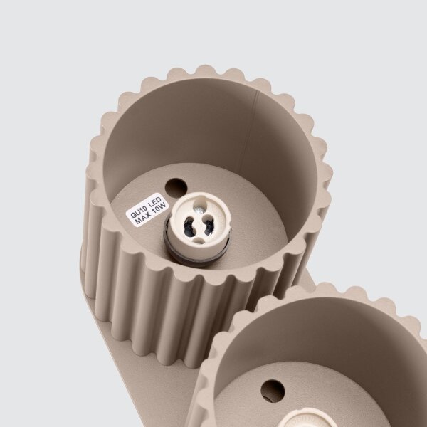 Sollux SL.1815 - Bodové svítidlo AURA 2xGU10/10W/230V taupe