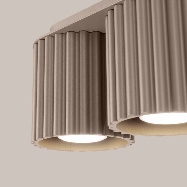 Sollux SL.1815 - Bodové svítidlo AURA 2xGU10/10W/230V taupe