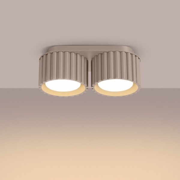 Sollux SL.1818 - Bodové svítidlo AURA 2xGX53/10W/230V taupe