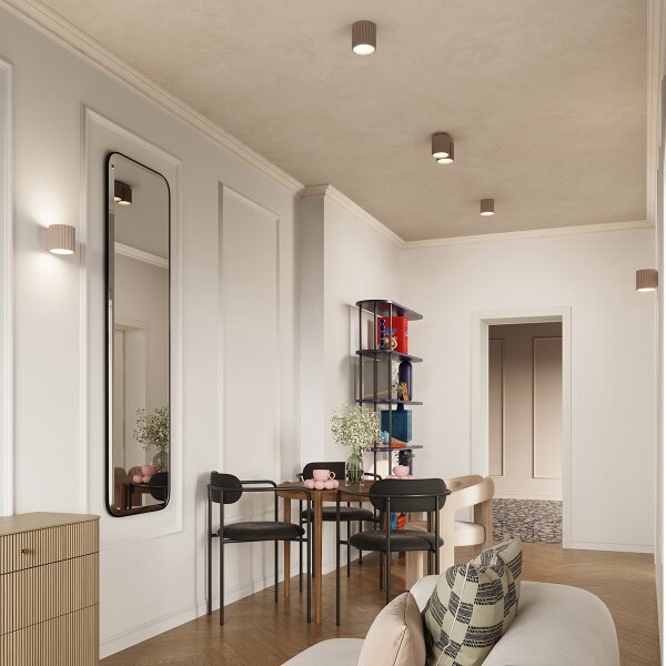 Sollux SL.1816 - Nástěnné svítidlo AURA 1xG9/10W/230V taupe