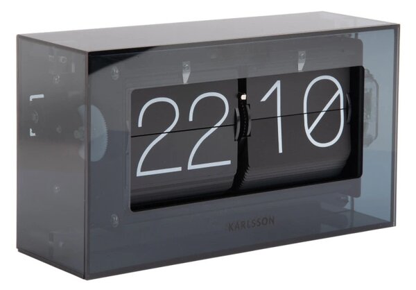 Designové nástěnné/stolní překlápěcí hodiny 5976BK Karlsson 21cm