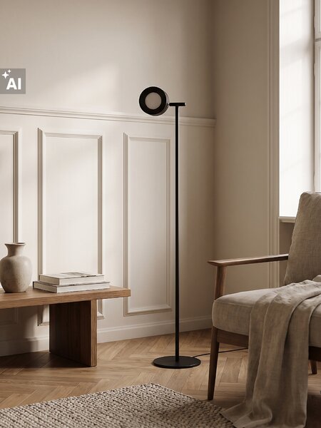 Sinsay - Minimalistická podlahová LED lampa - černá