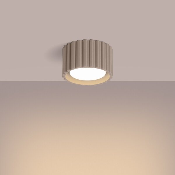 Sollux SL.1817 - Bodové svítidlo AURA 1xGX53/10W/230V 6 cm taupe