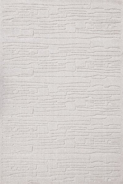 Kusový koberec vlněný Agnella Morphic Rifts H světle šedý Rozměr: 133x195 cm