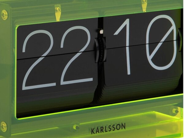 Designové nástěnné/stolní překlápěcí hodiny 5976YE Karlsson 21cm