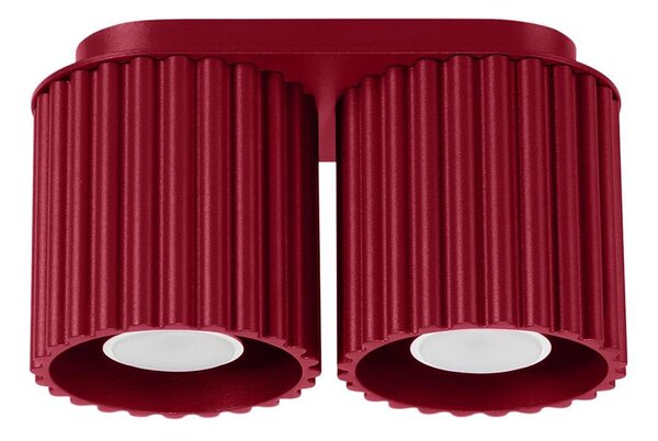 Sollux SL.1820 - Bodové svítidlo AURA 2xGU10/10W/230V červená