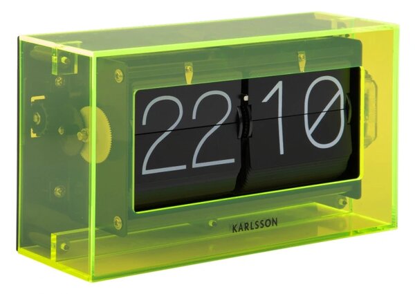 Designové nástěnné/stolní překlápěcí hodiny 5976YE Karlsson 21cm