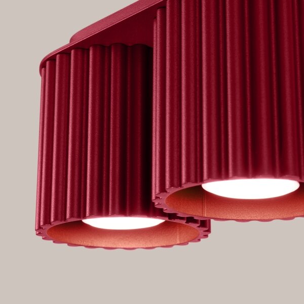 Sollux SL.1820 - Bodové svítidlo AURA 2xGU10/10W/230V červená