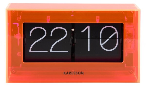 Designové nástěnné/stolní překlápěcí hodiny 5976OR Karlsson 21cm
