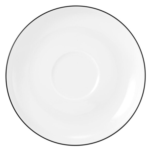 PODŠÁLEK Lido Black Line 15 cm Seltmann Weiden - Šálky & podšálky